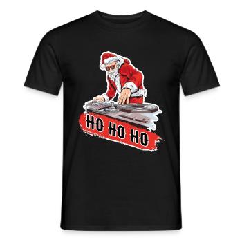 DJ Weihnachtsmann Techno Weihnachten Geschenk - Männer T-Shirt - Schwarz - Vorne - AI Model Male 178 light (178cm)