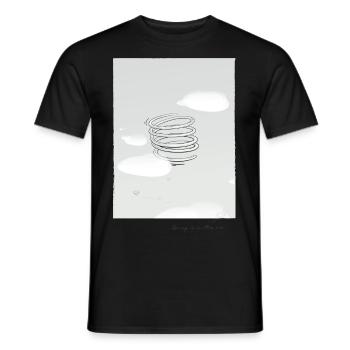 Spring is in the air - Men's T-Shirt - black - Front - AI Model Male 178 light (178cm)