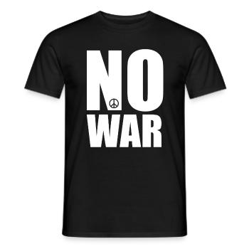 No War Peace No War - Men's T-Shirt - black - Front - AI Model Male 178 light (178cm)