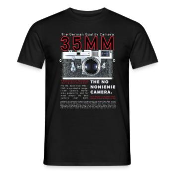Leica M3 35 MM Vintage Camera - Männer T-Shirt - Schwarz - Vorne - AI Model Male 178 light (178cm)