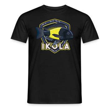 Tropheus Buntbarsch Tanganyikasee Cichlide Ikola - Männer T-Shirt - Schwarz - Vorne - AI Model Male 178 light (178cm)