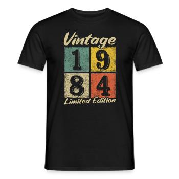 Légende depuis 1984 - année de naissance 1984 vintage - T-shirt homme - noir - Devant - AI Model Male 178 light (178cm)