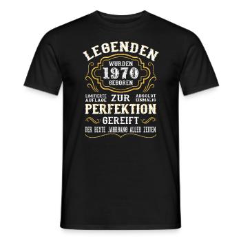 1970 Die Geburt einer Legende Geburtstag Geschenk - Männer T-Shirt - Schwarz - Vorne - AI Model Male 178 light (178cm)