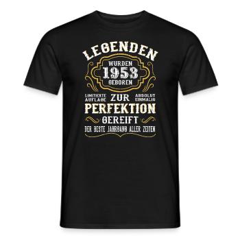 1953 Die Geburt einer Legende Geburtstag Geschenk - Männer T-Shirt - Schwarz - Vorne - AI Model Male 178 light (178cm)