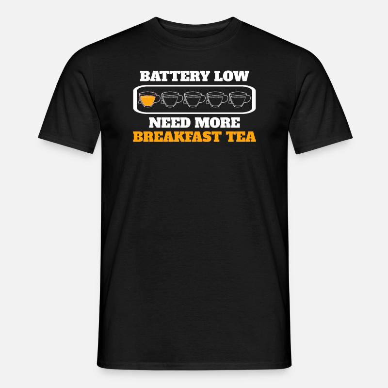 Funny Breakfast Tea Saying - Men’s T-shirt - black