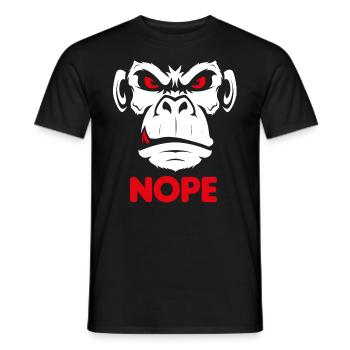 Nope Nö Nein Affe Monkey Jetzt nicht Hau Ab Weg - Männer T-Shirt - Schwarz - Vorne - AI Model Male 178 light (178cm)