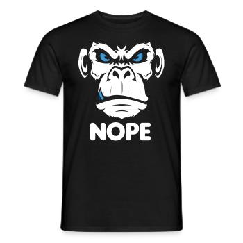 Nope Nö Nein Affe Monkey Jetzt nicht Hau Ab Weg - Männer T-Shirt - Schwarz - Vorne - AI Model Male 178 light (178cm)