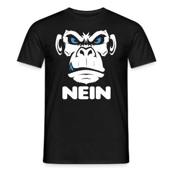 Nope Nö Nein Affe Monkey Jetzt nicht Hau Ab Weg - Männer T-Shirt - Schwarz - Vorne - AI Model Male 178 light (178cm)