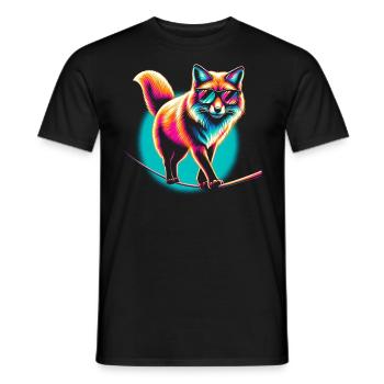 Fuchs Slackline - T-shirt homme - noir - Devant - AI Model Male 178 light (178cm)