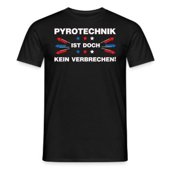 Pyrotechnik ist doch kein Verbrechen Feuerwerk - Männer T-Shirt - Schwarz - Vorne - AI Model Male 178 light (178cm)