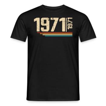 Millésime Anniversaire 1971 Fête Anniversaire 1971 - T-shirt homme - noir - Devant - AI Model Male 178 light (178cm)