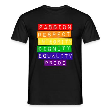 Pride LGBT gay lesbian homosexual marriage - Men's T-Shirt - black - Front - AI Model Male 178 light (178cm)