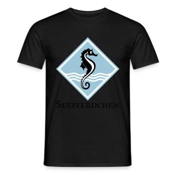 Seepferdchen - Männer T-Shirt - Schwarz - Vorne - AI Model Male 178 light (178cm)