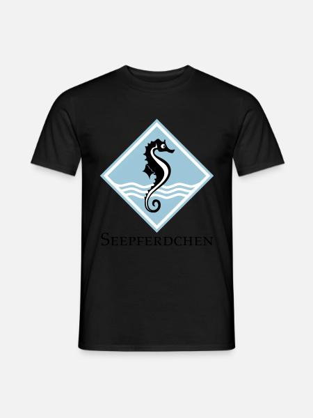 Seepferdchen - Männer T-Shirt - Schwarz