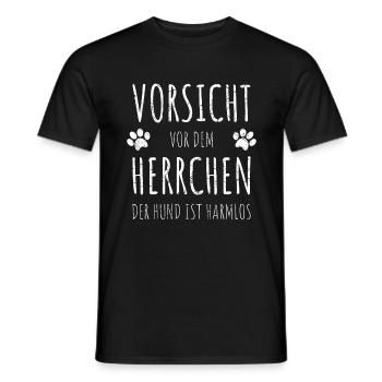 Herrchen Hunde Sprüche Geschenkidee Hund Pfote - Männer T-Shirt - Schwarz - Vorne - AI Model Male 178 light (178cm)