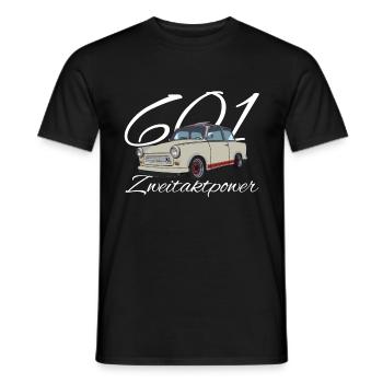 601 Zweitakt power - Männer T-Shirt - Schwarz - Vorne - AI Model Male 178 light (178cm)