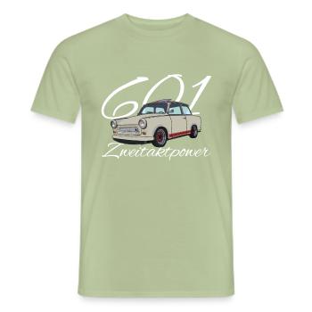 601 Zweitakt power - Männer T-Shirt - Sage - Vorne - AI Model Male 178 light (178cm)