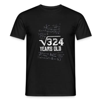 18 anniversaire cadeau 18 ans de formule de maths - T-shirt homme - noir - Devant - AI Model Male 178 light (178cm)