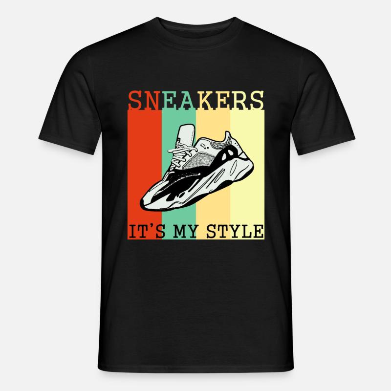 Sneaker - Männer T-Shirt - Schwarz
