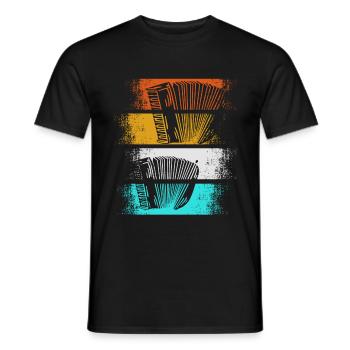 Cadeau de musique accordéon vintage accordéon player - T-shirt homme - noir - Devant - AI Model Male 178 light (178cm)