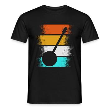 Banjo Bluegrass Vintage Bluegrass Cadeau - T-shirt homme - noir - Devant - AI Model Male 178 light (178cm)