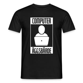 Computer Äggsbärde IT Informatik Sachsen Dialekt - Männer T-Shirt - Schwarz - Vorne - AI Model Male 178 light (178cm)