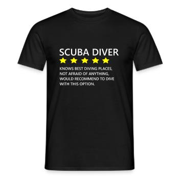 Scuba Diver Scuba Diving Snorkeler Birthday Gift - Men's T-Shirt - black - Front - AI Model Male 178 light (178cm)