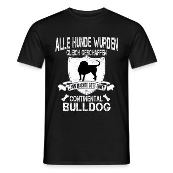 Colorbulls Conti Bulldoggen Continental Bulldogs - Männer T-Shirt - Schwarz - Vorne - AI Model Male 178 light (178cm)
