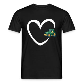Farmer Heart Tracktor Farmer Bulldog - Men's T-Shirt - black - Front - AI Model Male 178 light (178cm)