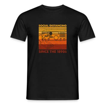 Vintage Licensed Ham Radio Operator, Amateurfunker - Männer T-Shirt - Schwarz - Vorne - AI Model Male 178 light (178cm)