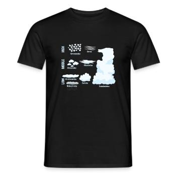 Types of Clouds, Meteorologie Wetter - Männer T-Shirt - Schwarz - Vorne - AI Model Male 178 light (178cm)