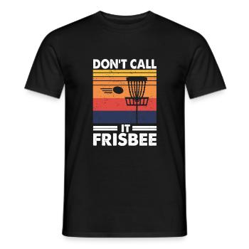 Don’t call it Frisbee, Funny Frolf Player Gift - T-shirt homme - noir - Devant - AI Model Male 178 light (178cm)