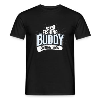 Nouveau père enceinte enceinte de copain de pêche - T-shirt homme - noir - Devant - AI Model Male 178 light (178cm)