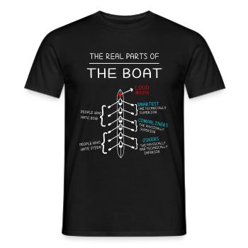 Avirons aviron sports nautiques aviron bateau à rames - T-shirt homme - noir - Devant - AI Model Male 178 light (178cm)