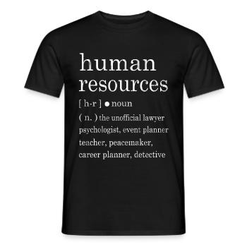 Human Resources Arbeiten Abteilung Personal - Männer T-Shirt - Schwarz - Vorne - AI Model Male 178 light (178cm)