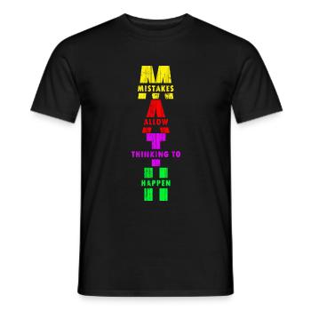 Math teacher calculating math math teacher - Men's T-Shirt - black - Front - AI Model Male 178 light (178cm)