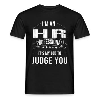HR Manager Personal Job Working Human Resources - Men's T-Shirt - black - Front - AI Model Male 178 light (178cm)