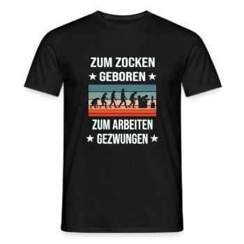 Gaming Zocken Konsole Gamer Computer Evolution - Männer T-Shirt - Schwarz - Vorne - AI Model Male 178 light (178cm)
