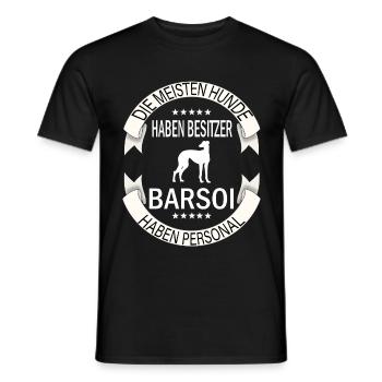Barsoi Barzala Windhunde Hund Borzoi Hunde - Männer T-Shirt - Schwarz - Vorne - AI Model Male 178 light (178cm)