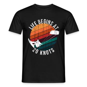 Surfen Kitesurfer Kiteboarden Kiteboard Kitesurf - Männer T-Shirt - Schwarz - Vorne - AI Model Male 178 light (178cm)