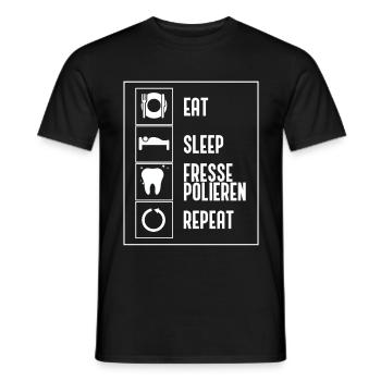 Zahnarzt Eat Fresse Polieren Zahnarzthelferin - Männer T-Shirt - Schwarz - Vorne - AI Model Male 178 light (178cm)
