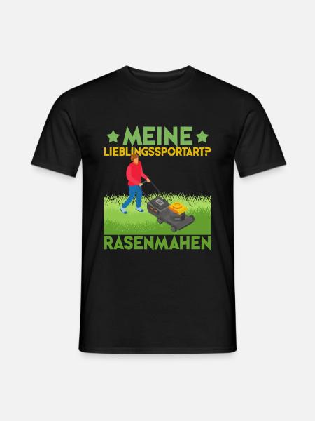 Rasenmähen Meine Lieblingssportart - Männer T-Shirt - Schwarz