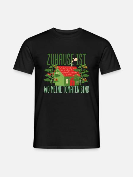 Zuhause ist wo meine Tomaten sind - Männer T-Shirt - Schwarz