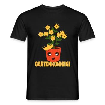 Gartenkönigin im Kleingarten - Männer T-Shirt - Schwarz - Vorne - AI Model Male 178 light (178cm)