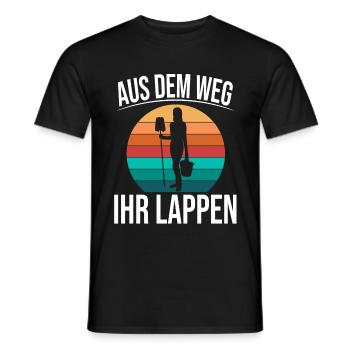 Putzfrau Aus dem Weg ihr Lappen Reinigungskraft - Männer T-Shirt - Schwarz - Vorne - AI Model Male 178 light (178cm)