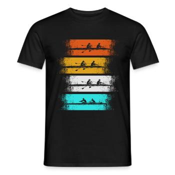 Rower Eighth Rowing Boat Vintage Rowing - Men's T-Shirt - black - Front - AI Model Male 178 light (178cm)