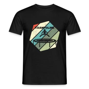 Trampoline trampoline jumper acrobatics - Men's T-Shirt - black - Front - AI Model Male 178 light (178cm)