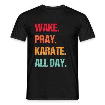 Karaté Arts martiaux Combats de karaté - T-shirt homme - noir - Devant - AI Model Male 178 light (178cm)