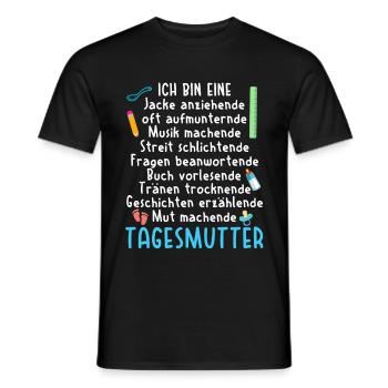 Tagesmutter Erzieher Kindergarten Kita Tagesmutter - Männer T-Shirt - Schwarz - Vorne - AI Model Male 178 light (178cm)