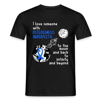 Osteogenesis Imperfecta Glasknochen Blau Schleife - Männer T-Shirt - Schwarz - Vorne - AI Model Male 178 light (178cm)